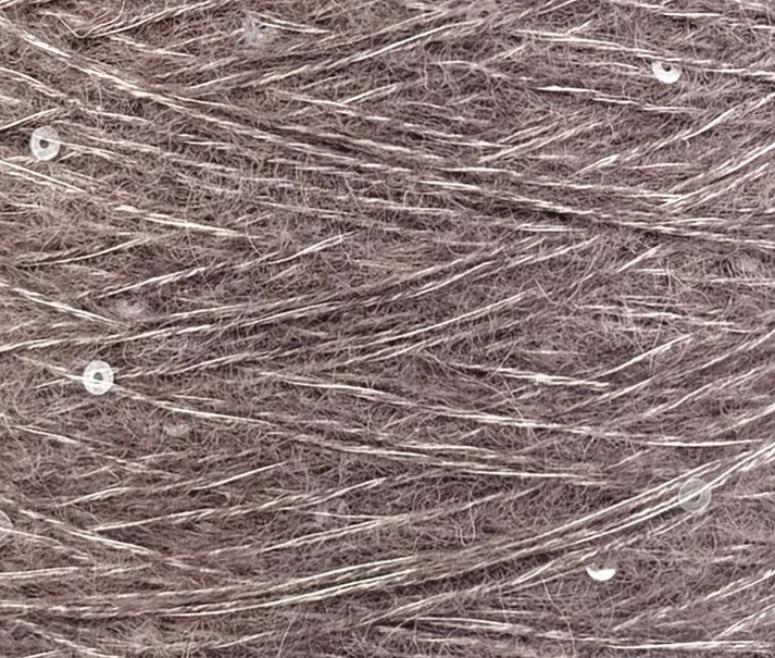 Art. Royal Shine – Kid Mohair, Seta con Paillettes col. Tortora-Malva 430 m / 100 g |Selezione Zimpfer Wolle